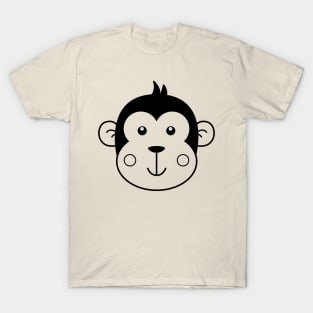 Monkey for Boys Girls and Adults - Monkey Head T-Shirt